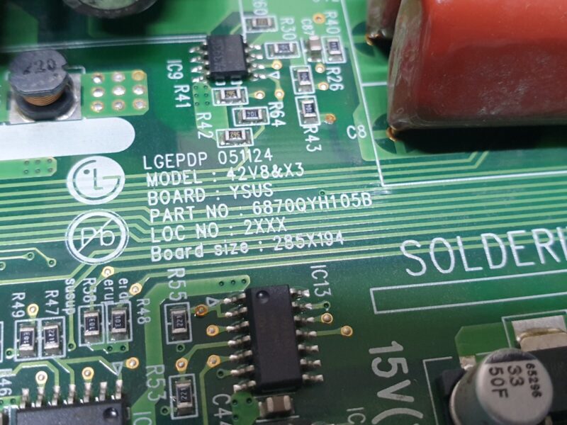 YSUS Y-MAIN BOARD FOR LG 42PC1D 42" PLASMA TV 6871QYH053B 6870QYH105B - Image 3