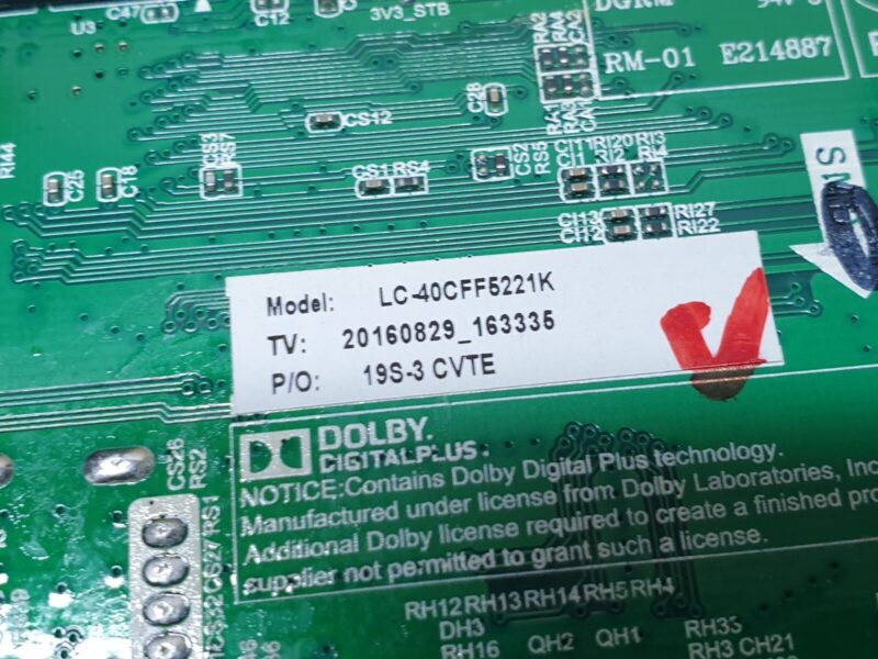 MAIN BOARD MB SHARP LC-40CFF5221K 40" LED TV TP.MS3463S.PB711 SCREEN:LSC400HN02 - Image 4