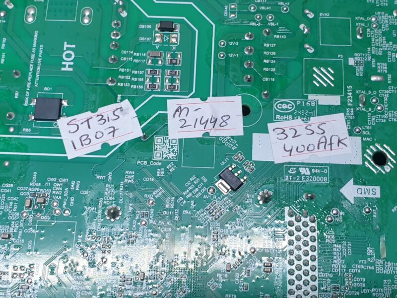 MAIN AV BOARD MB TCL 32S5400AFK 32" LED TV TPD.MT9221T.PB779 SCREEN:ST3151B07 - Image 4