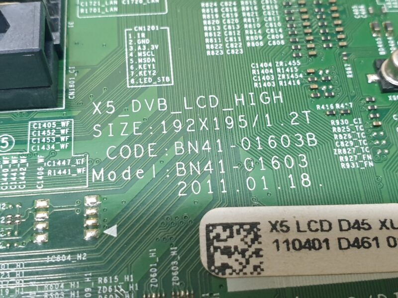 MAIN AV BOARD MB SAMSUNG LE32D450G1W TV BN41-01603B BN94-04605U SCREEN:T315XW03 - Image 2