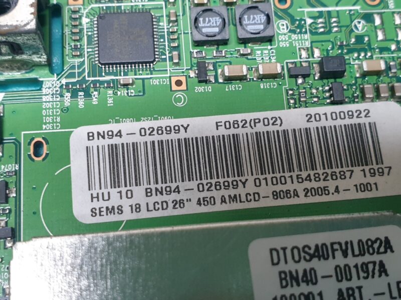 MAIN BOARD MB SAMSUNG LE26C450EIW TV BN41-01536A BN94-02699Y SCREEN:LTF260AP04 - Image 3