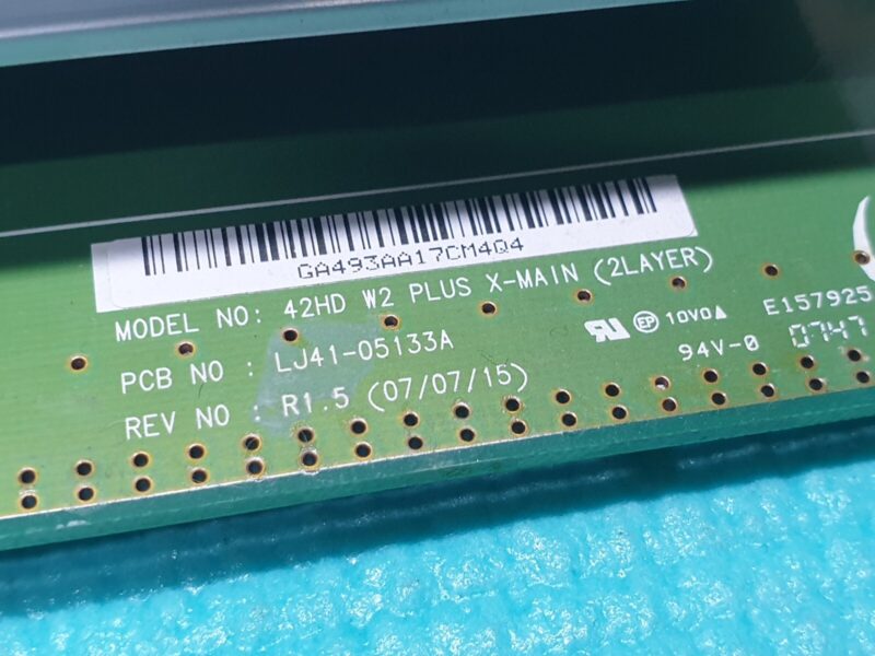 XSUS X-MAIN BOARD SAMSUNG PS42C96 42" PLASMA TV LJ41-05133A LJ92-01493A AA1 - Image 2