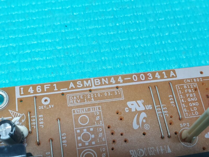 POWER SUPPLY PSU SAMSUNG LE46C750R2K 46" LED TV BN44-00341A 146F1_ASM REV 1.4 - Image 2