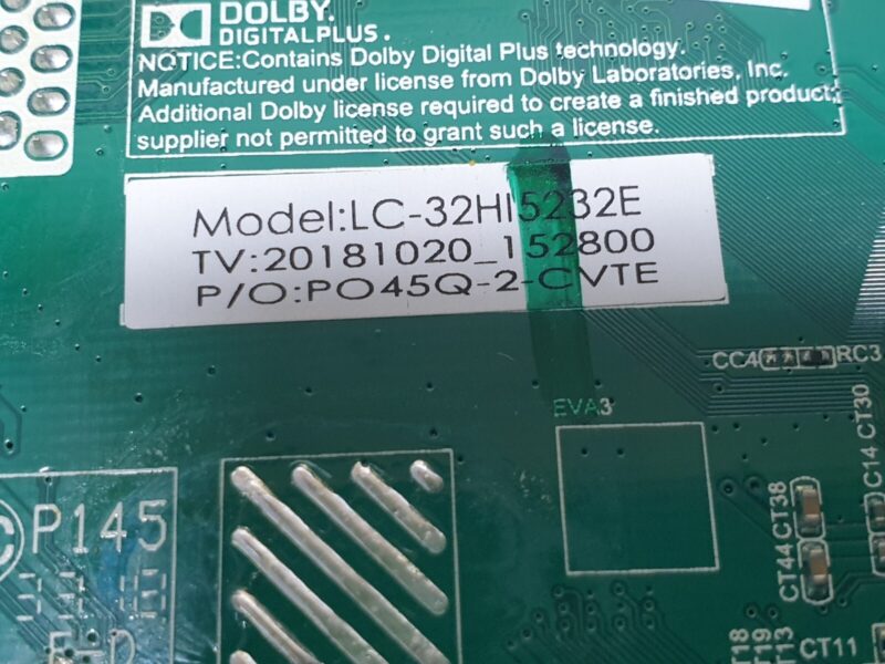 MAIN AV BOARD MB SHARP LC-32HI5232E LED TV TP.MS6486.PB710 SCREEN:LQ315T3HC4U - Image 4