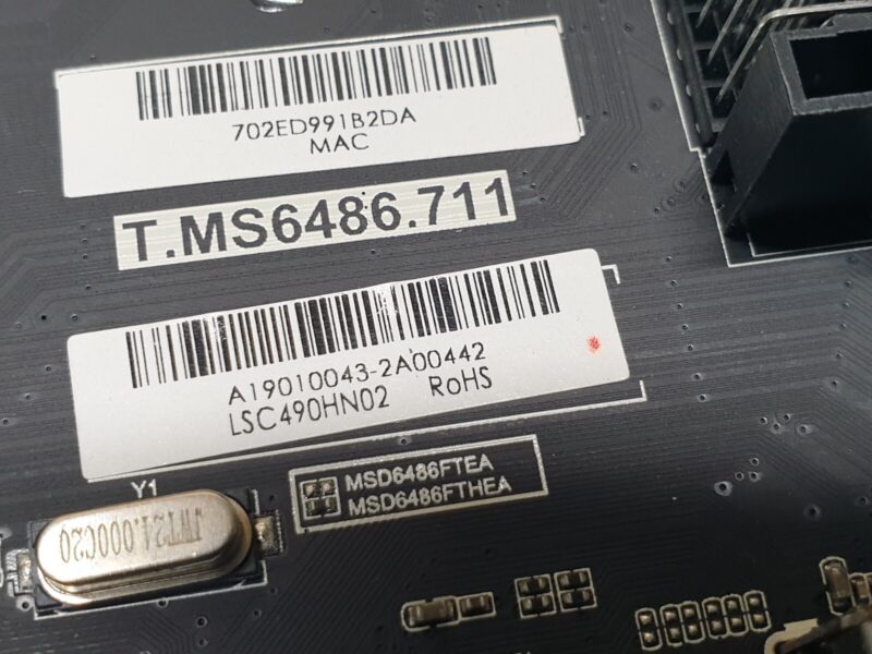 MAIN AV BOARD MB SHARP LC-49FI5342KF 49" LED TV T.MS6486.711 SCREEN:LC490HN02 - Image 2