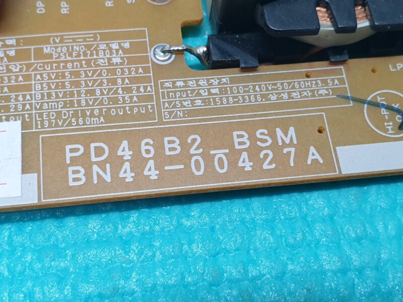 POWER SUPPLY BOARD PSU SAMSUNG UE46D8000YU LED TV PD46B2_BSM BN44-00427A - Image 2