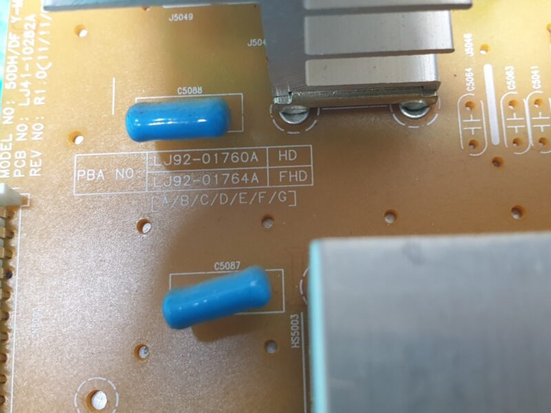 YSUS BOARD FOR SAMSUNG PS51D495A2W 51" PLASMA TV LJ41-10282A LJ92-01760A - Image 3
