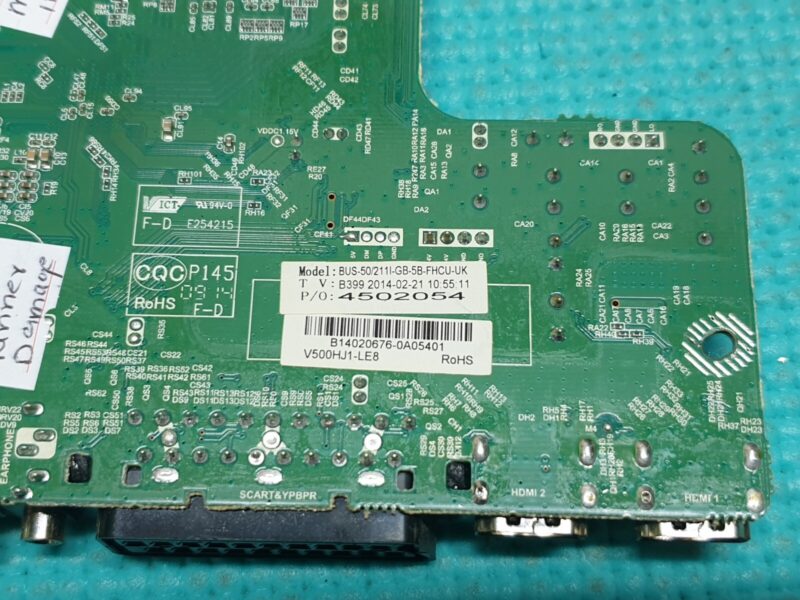 MAIN AV BOARD MB BUSH 50/211F LED TV T.MSD309.B81C 12176 SCREEN:V500HJ1-LE8 - Image 4
