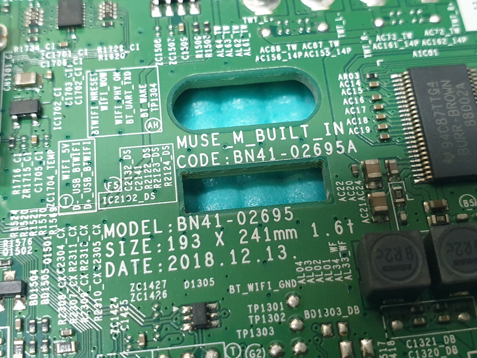 MAIN BOARD MB SAMSUNG UE55RU8000U TV BN94-14163C BN41-02695A SCREEN:T550QVN07 - Image 2