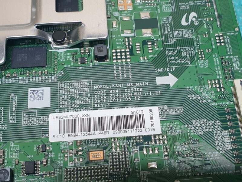 MAIN BOARD MB SAMSUNG UE82MU7000L TV BN41-02570B BN94-12544A SCREEN:LSF820FF01 - Image 2