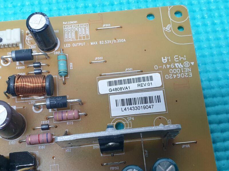 POWER SUPPLY BOARD TOSHIBA 32W2433D LED TV UE-3840-1U P/N:811577 G4808VA1 REV:01 - Image 3