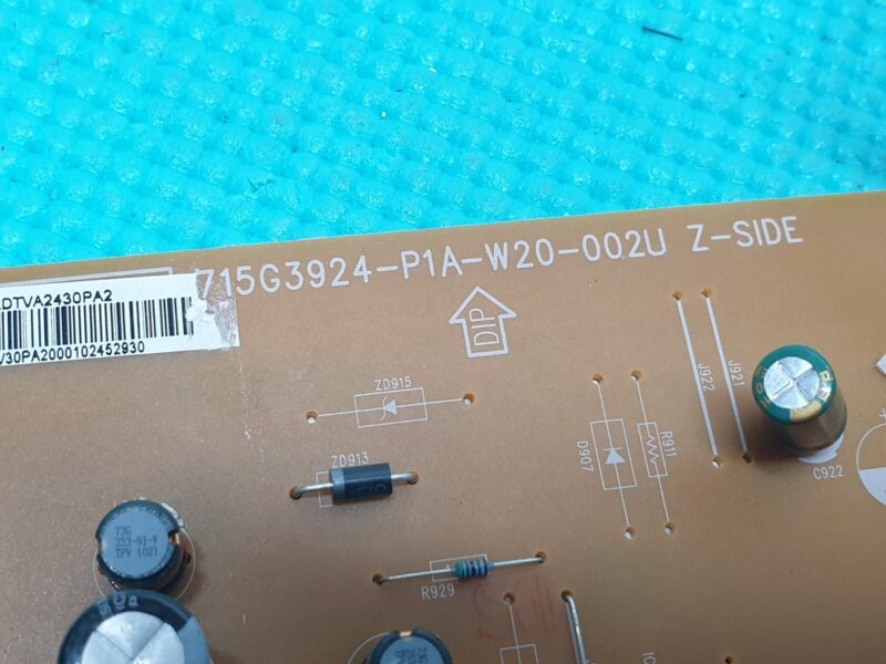 POWER SUPPLY BOARD PHILIPS 26PFL3405H/05 26" LCD TV 715G394-P1A-W20-002U Z-SIDE - Image 3