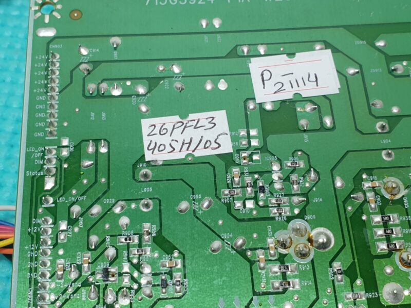 POWER SUPPLY BOARD PHILIPS 26PFL3405H/05 26" LCD TV 715G394-P1A-W20-002U Z-SIDE - Image 4