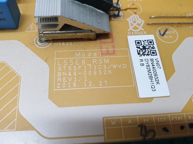 POWER SUPPLY BOARD SAMSUNG UE55RU8000U UE55RU7100K  55" TV BN44-00932K - Image 2