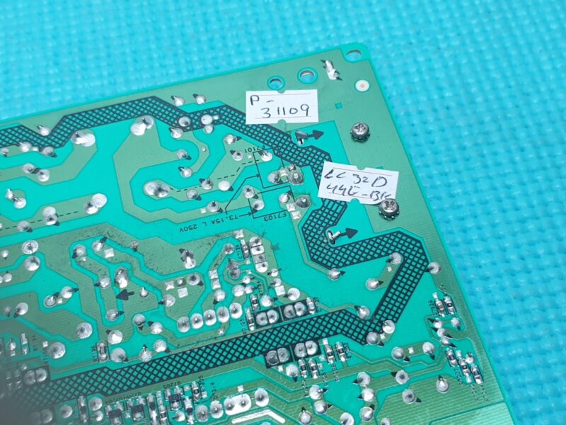 POWER SUPPLY BOARD SHARP LC-32D44E-BK 32" LCD TV QPWBS0225SNPZ RUNTKA396WJN1 - Image 5