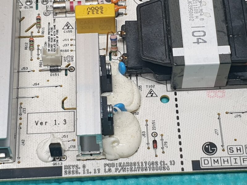POWER SUPPLY BOARD PSU LG OLED48C14LB TV EAX69117402 (1.1) EAY65768824 REV 2.0 - Image 3