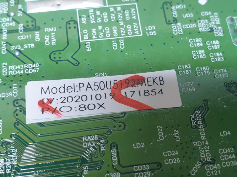 MAIN AV BOARD MB POLAROID P50UAM2351U 50" LED TV T.MS6886.U705 SCREEN:V500DJ7 - Image 3