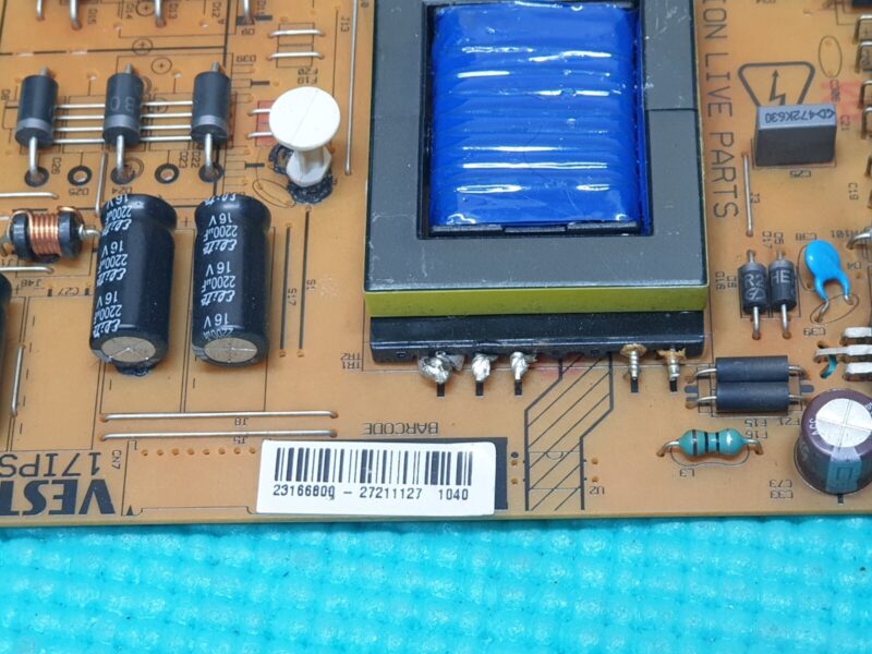 POWER SUPPLY BOARD PSU POLAROID 3-32-LED-14 32" LED TV VESTEL 17IPS71 23166800 - Image 3