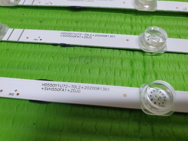 3 x LED BACKLIGHT STRIPS HISENSE 55A6GTUK TV ZD_SSC_D550_4x10_01_V1.3_20200813 - Image 4