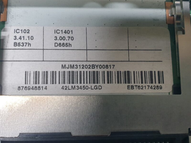 MAIN BOARD MB LG 42LM3450 LED TV EAX64909901 (1.0) EBT62174289 SCREEN:HC420DUN - Image 3