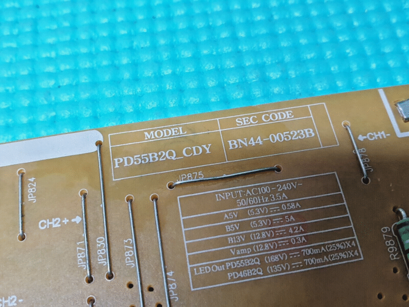 POWER SUPPLY BOARD PSU SAMSUNG UE55ES8000U LED TV BN44-00523B PD55B2Q_CDY - Image 2