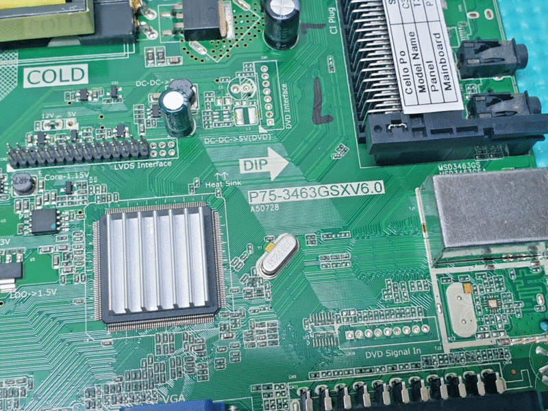 MAIN AV BOARD MB CELLO C32227T2 32" LED TV P75-3463GDXV6.0 SCREEN:T320XVN02 - Image 3