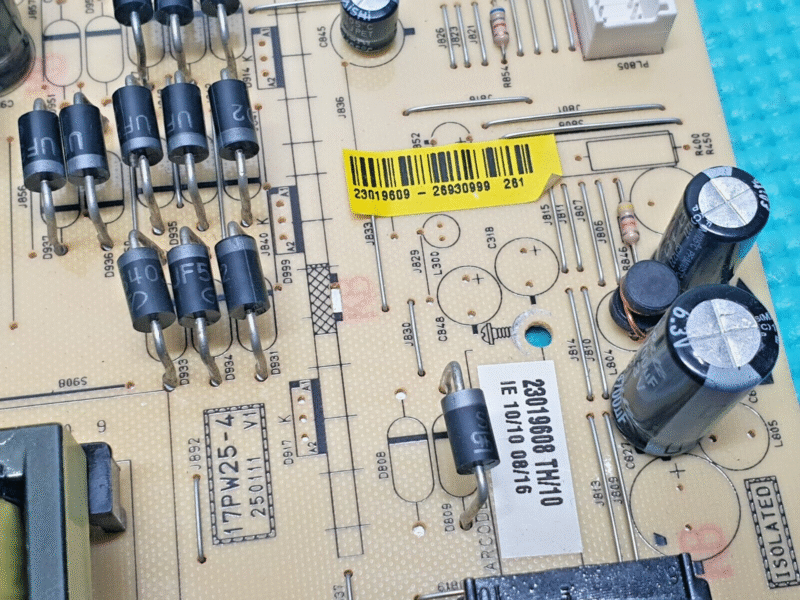 POWER SUPPLY TOSHIBA 32BV502B 32" LCD TV 17PW25-4 250111 V1 23019609 23019608 - Image 3