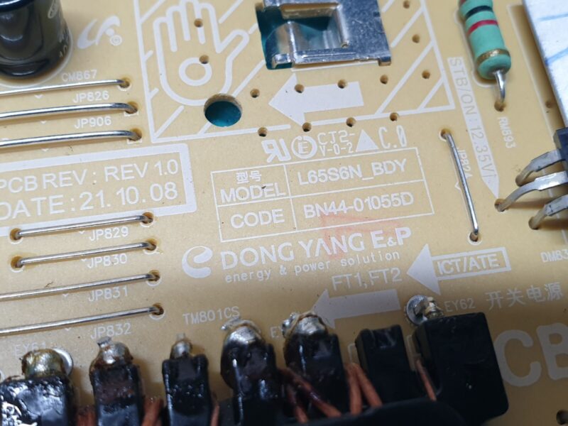 POWER SUPPLY BOARD PSU SAMSUNG UE65AU7100K LED TV L65S6N_BDY BN44-01055D REV1.0 - Image 3