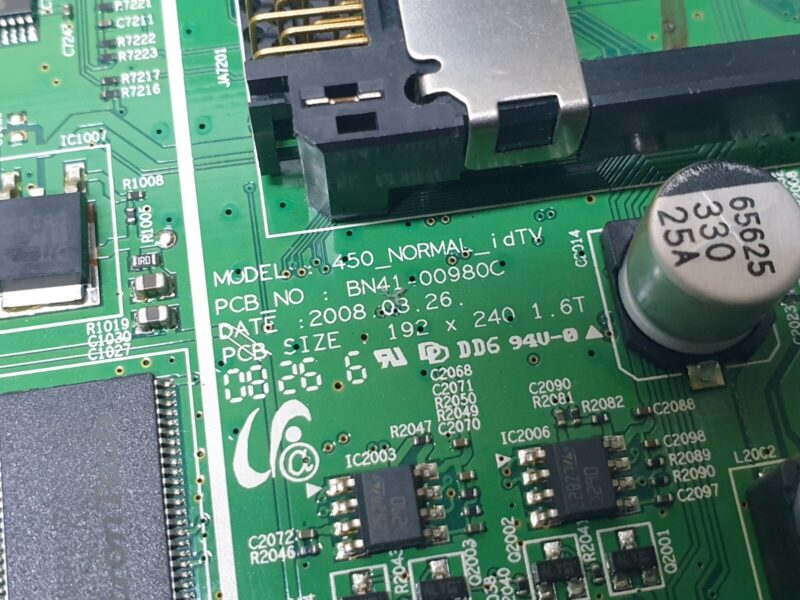 MAIN BOARD MB SAMSUNG PS50A457P2D 50" PLASMA TV BN41-00980C BN94-01668G - Image 2