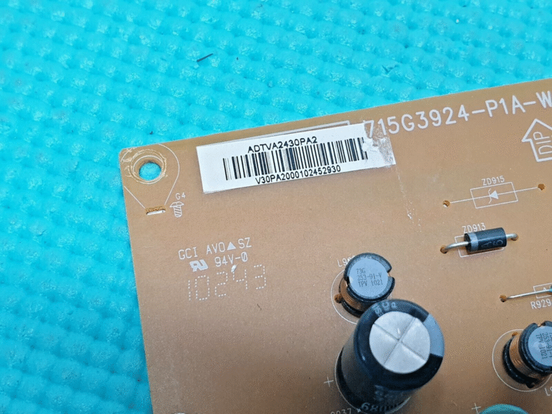 POWER SUPPLY BOARD PHILIPS 26PFL3405H/05 26" LCD TV 715G394-P1A-W20-002U Z-SIDE - Image 2