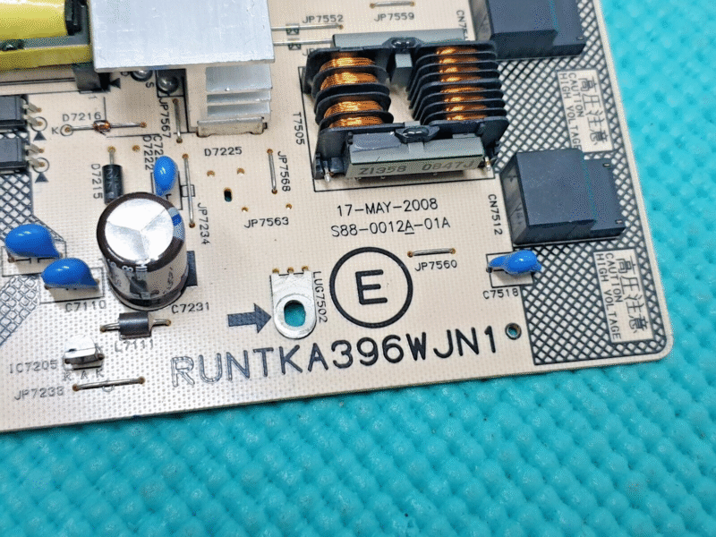 POWER SUPPLY BOARD SHARP LC-32D44E-BK 32" LCD TV QPWBS0225SNPZ RUNTKA396WJN1 - Image 3