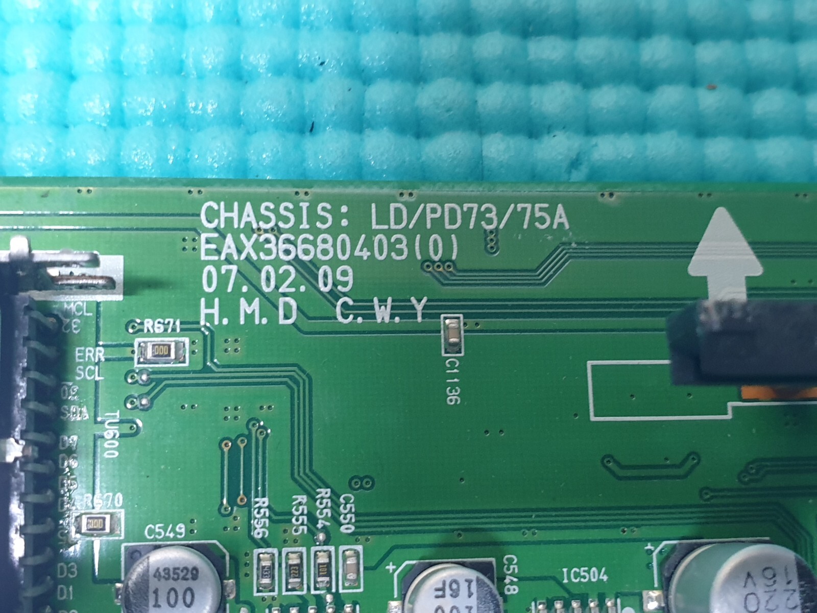 MAIN BOARD MB LG 42LY95 42" LCD TV EAX36680403 (0) EBR3770351 SCREEN:LC420WU2 - Image 2