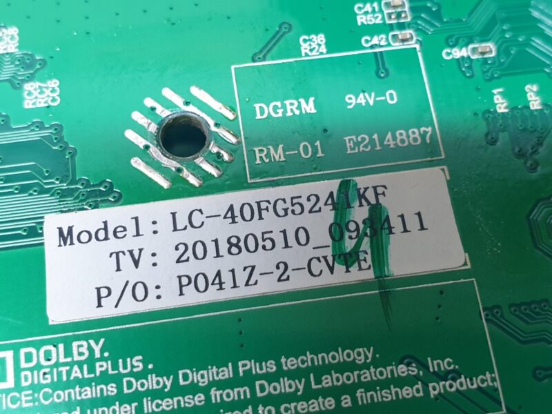 MAIN BOARD MB SHARP LC-40FG2241KF 40" LED TV TP.MS6486.PB711 SCREEN:LSC400HN02 - Image 4