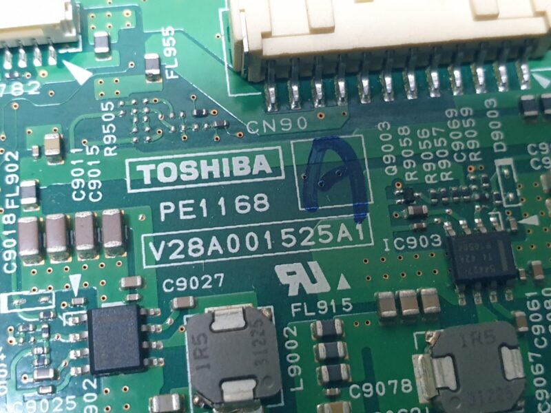 MAIN AV BOARD MB TOSHIBA 47L7453D LED TV PE1168 V28A001525A1 SCREEN:LC470DUN - Image 2