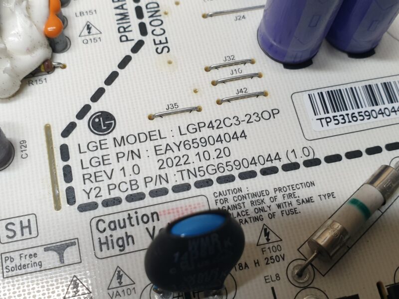 POWER SUPPLY BOARD PSU LG OLED42C34LA TV  LGP42C3-23OP EAY65904044 EAY65904044 - Image 2