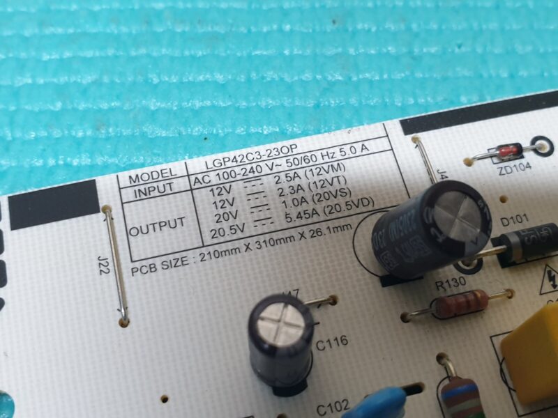 POWER SUPPLY BOARD PSU LG OLED42C34LA TV  LGP42C3-23OP EAY65904044 EAY65904044 - Image 4