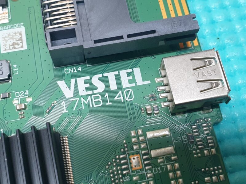 MAIN AV BOARD MB BUSH DLED32165HDY TV VESTEL 17MB140 23524108 SCREEN:T320XVN02 - Image 2