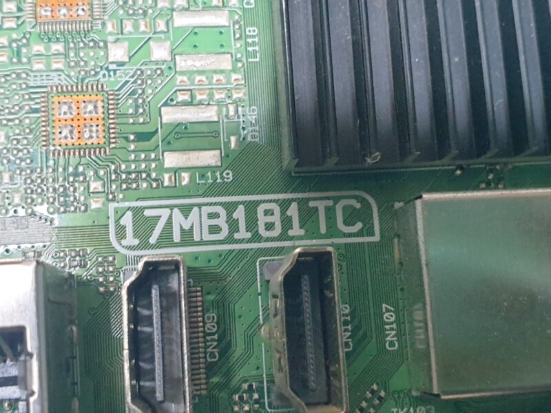 MAIN AV BOARD MB TOSHIBA 32WK3C63DB LED TV 17MB181TC 23763489 SCREEN:PT320CT01 - Image 2