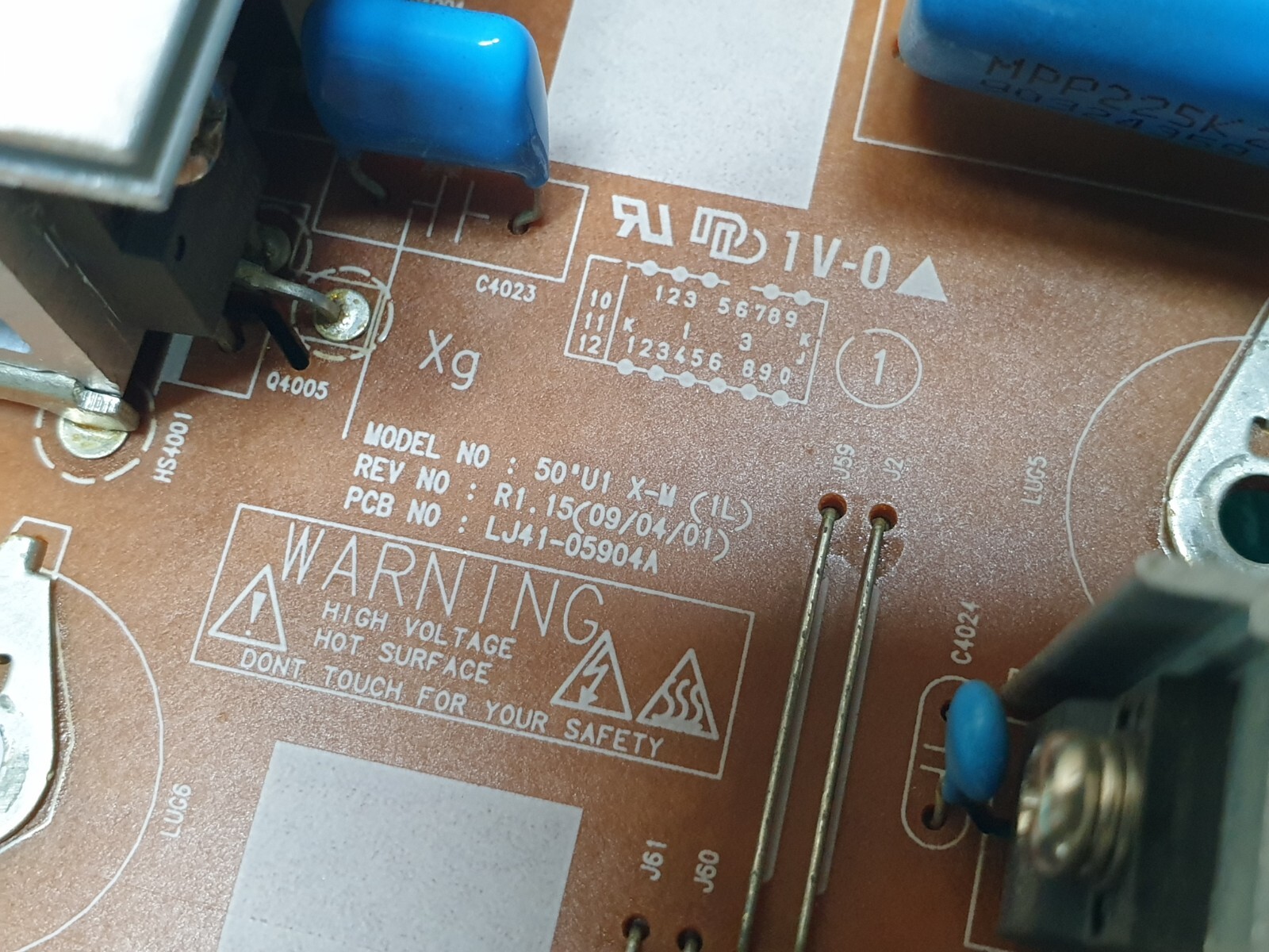 XSUS X-MAIN BOARD SAMSUNG PS50B451B2W 50" PLASMA TV LJ92-01600A LJ41-05904A - Image 3