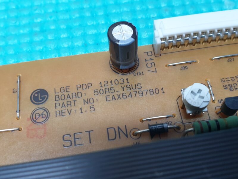 YSUS Y-MAIN BOARD LG 50PH670V 50" PLASMA TV EAX64797801 EBR75800201 REV: 1.5 - Image 2