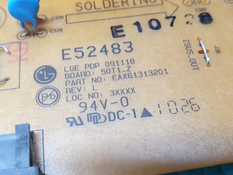 ZSUS ZMAIN BOARD FOR LG 50PJ550 50" PLASMA TV EAX61313201 EBR63040301 - Image 2