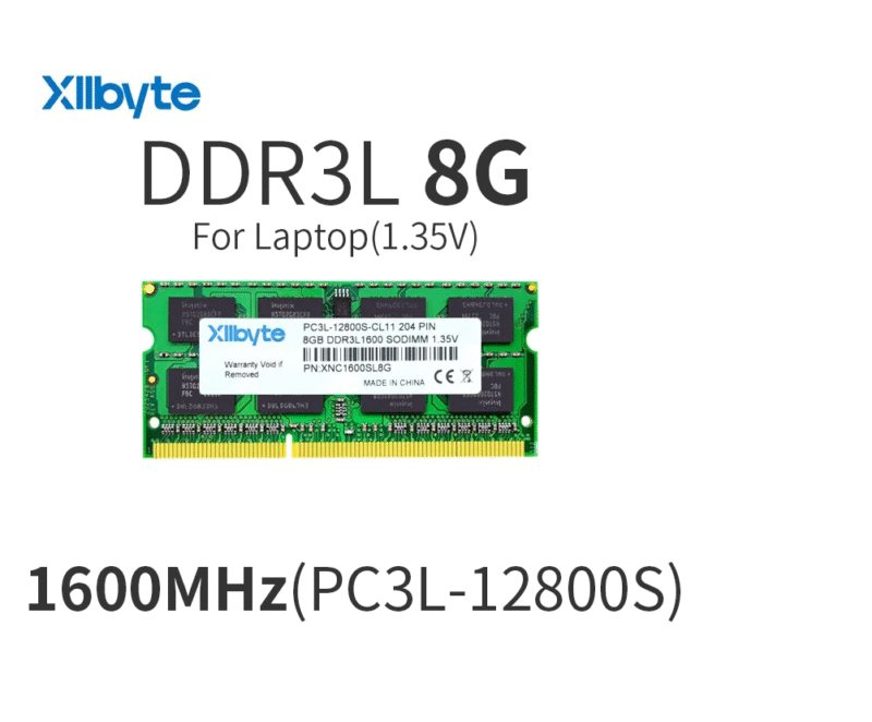 Xllbyte NEW SEALED SODIMM DDR3L 1600Mhz 8GB PC3L 12800S CL11 MEMORY LAPTOP RAM - Image 3
