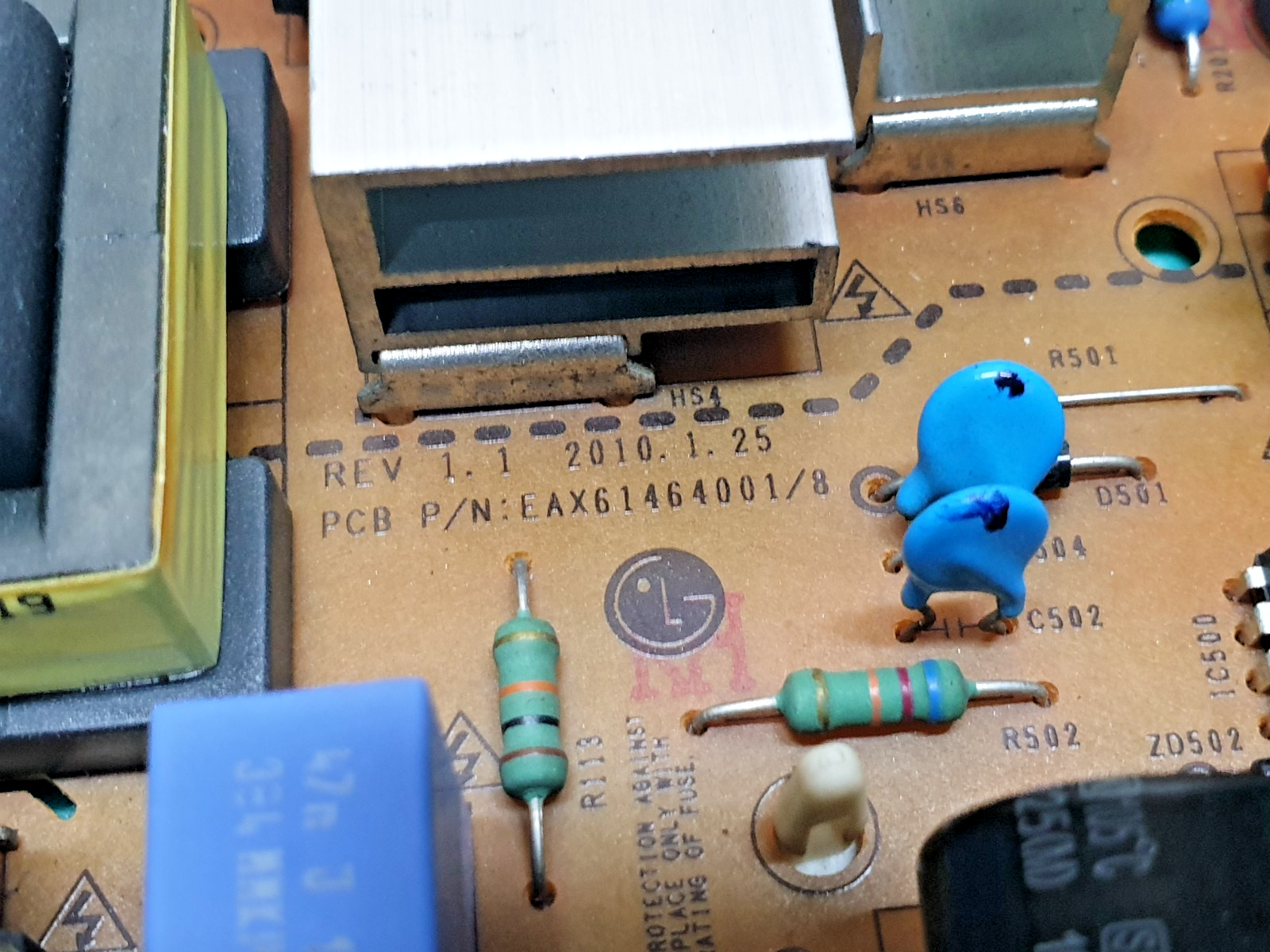 POWER SUPPLY BOARD PSU LG 32LD490 32" LCD TV EAX61464001/8 EAY60868901 REV1.1 - Image 2