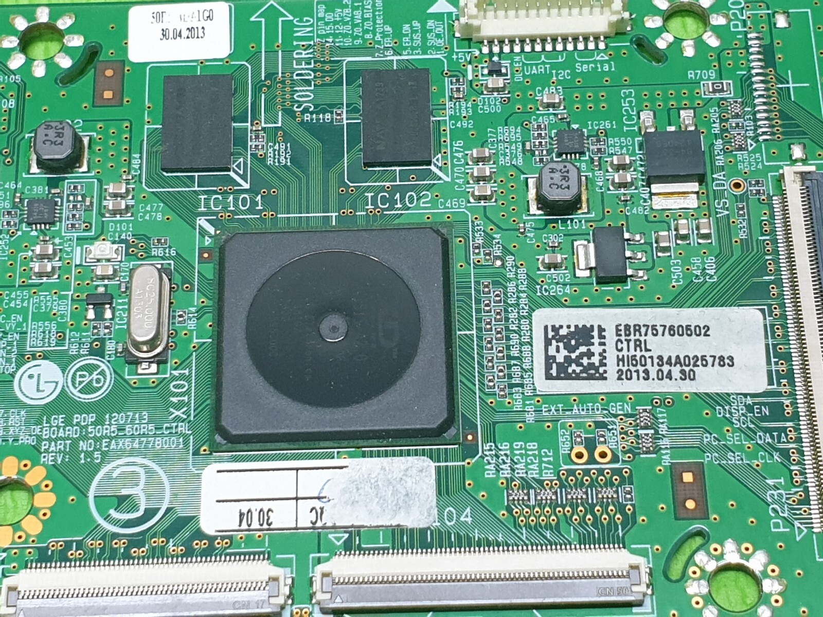 TCON LVDS BOARD FOR LG 50PH670V 50" LED TV EAX64778001 EBR75760502 REV: 1.5 - Image 2