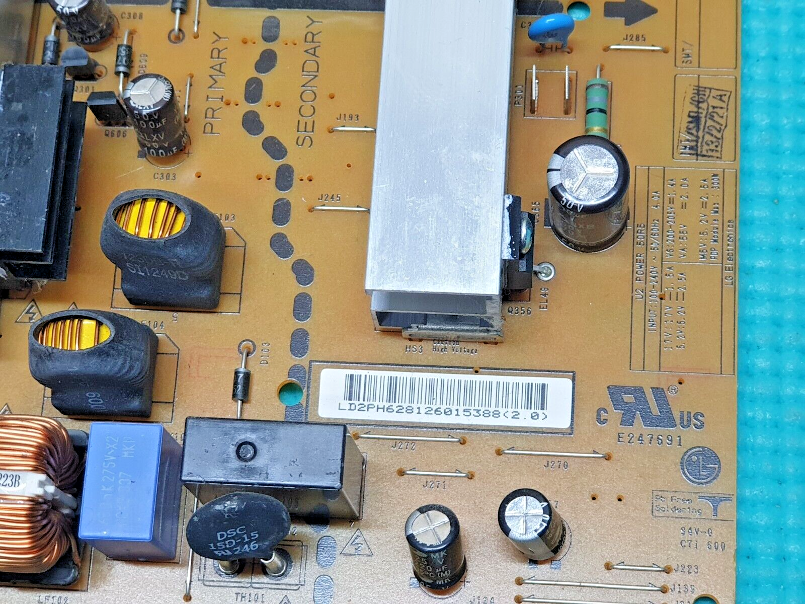 POWER SUPPLY BOARD PSU FOR LG 50PH670V 50PH670S 50" TV EAX64906001 EAY62812601 - Image 3