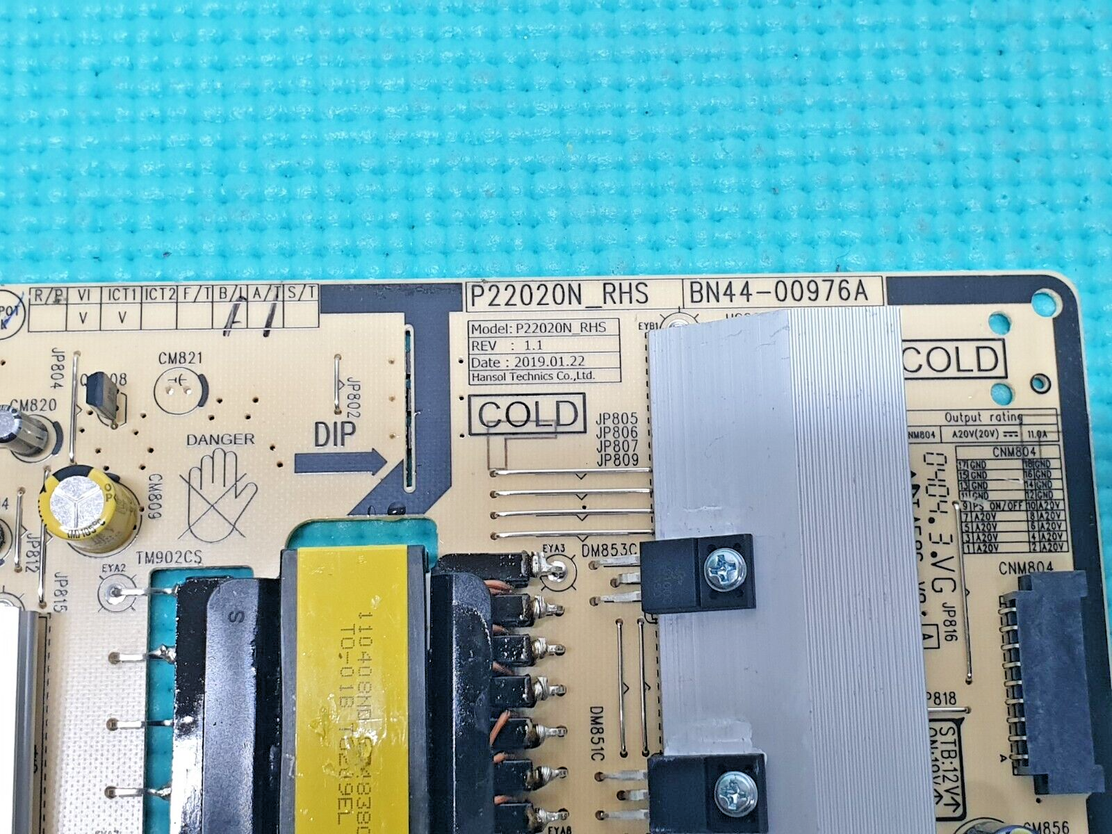 POWER SUPPLY BOARD SAMSUNG LC49RG90SSUXEN LED TV MONITOR BN44-00976A P22020N RHS - Image 3