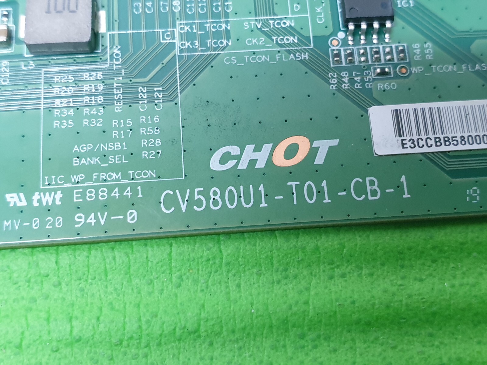 TCON LVDS BOARD FOR PHILLIPS 58PUS7555/12 58" LED TV CV580U1-T01-CB-1 - Image 3