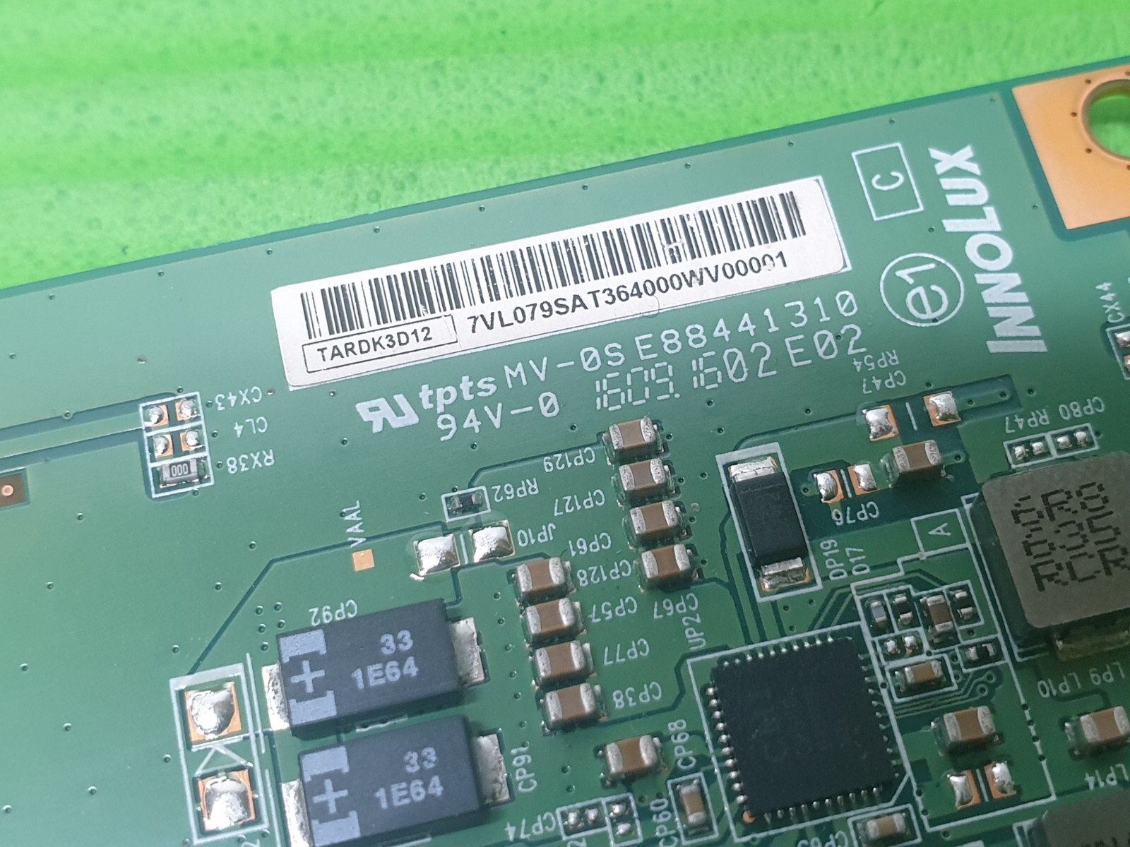 TCON LVDS BOARD PANASONIC TX-65DX902B 65" LED TV TARDK3D12 MV-0S 94V-0 E88441310 - Image 3