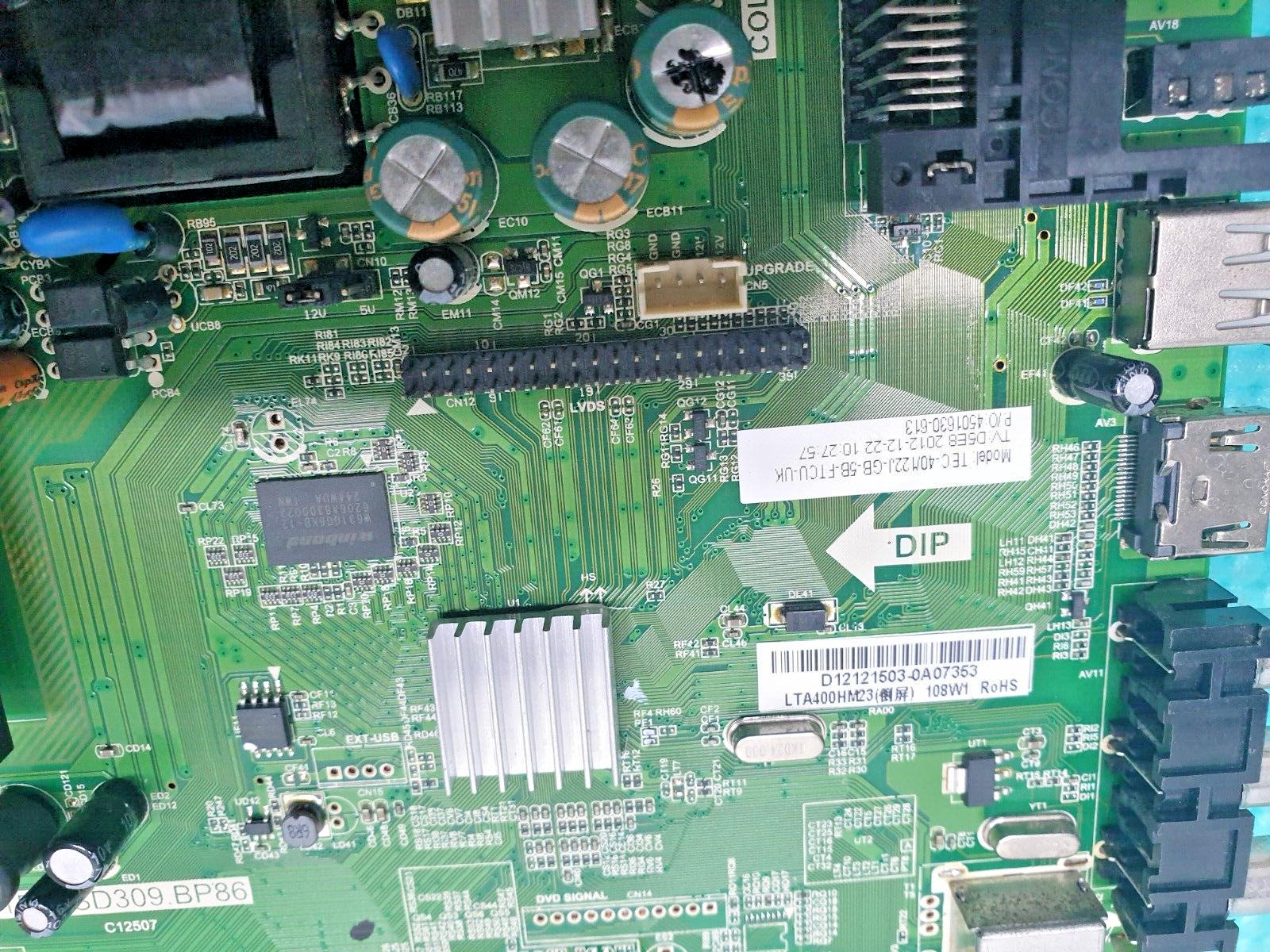 MAIN BOARD MB TECHNIKA 40/122J LED40-E271 TV TP.MSD309.BP86 SCREEN:LTA400HM23 - Image 3