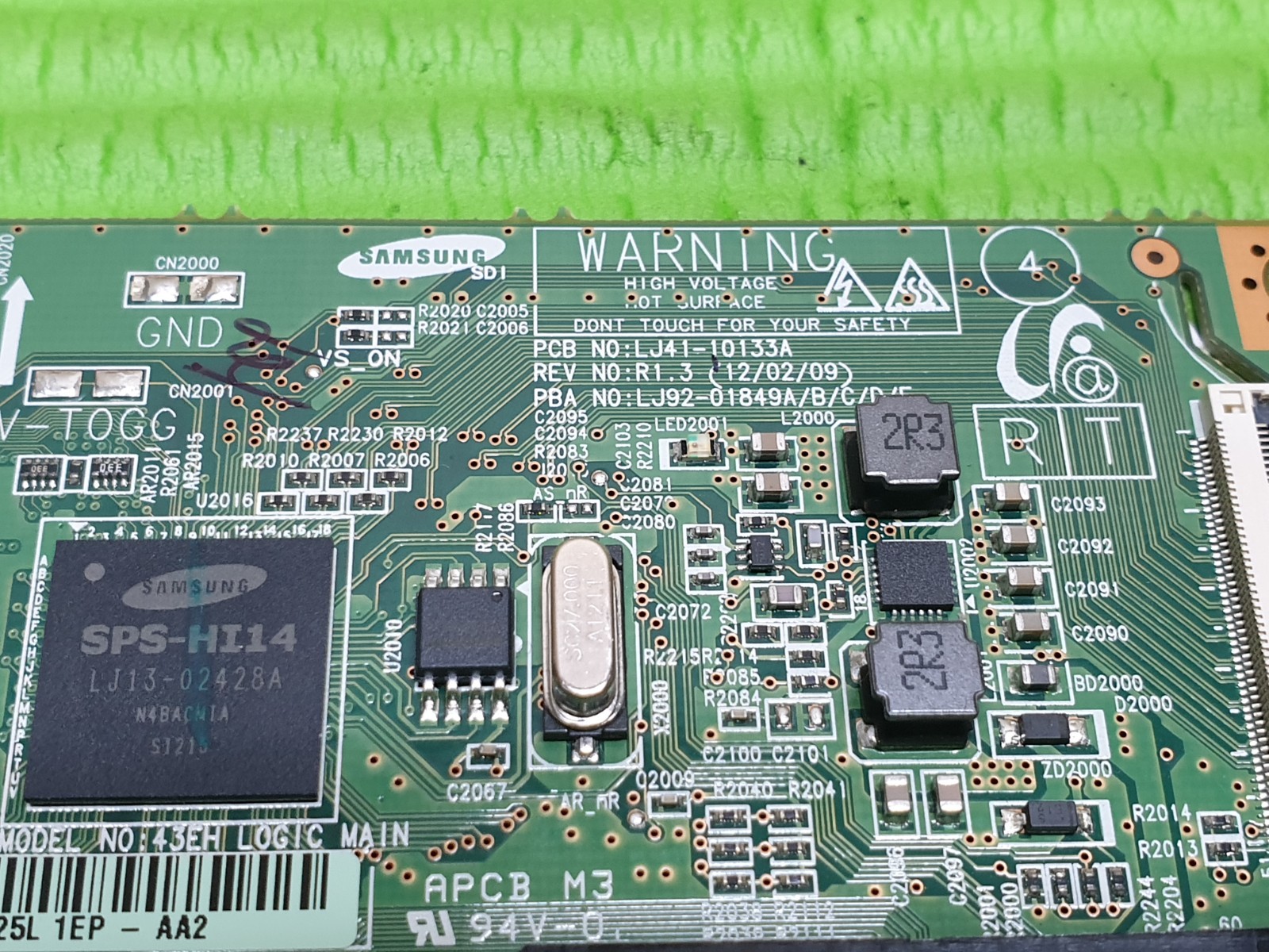 TCON LVDS BOARD FOR SAMSUNG PS43E450A1W 43" TV LJ41-10133A LJ92-01849A AA1 - Image 2
